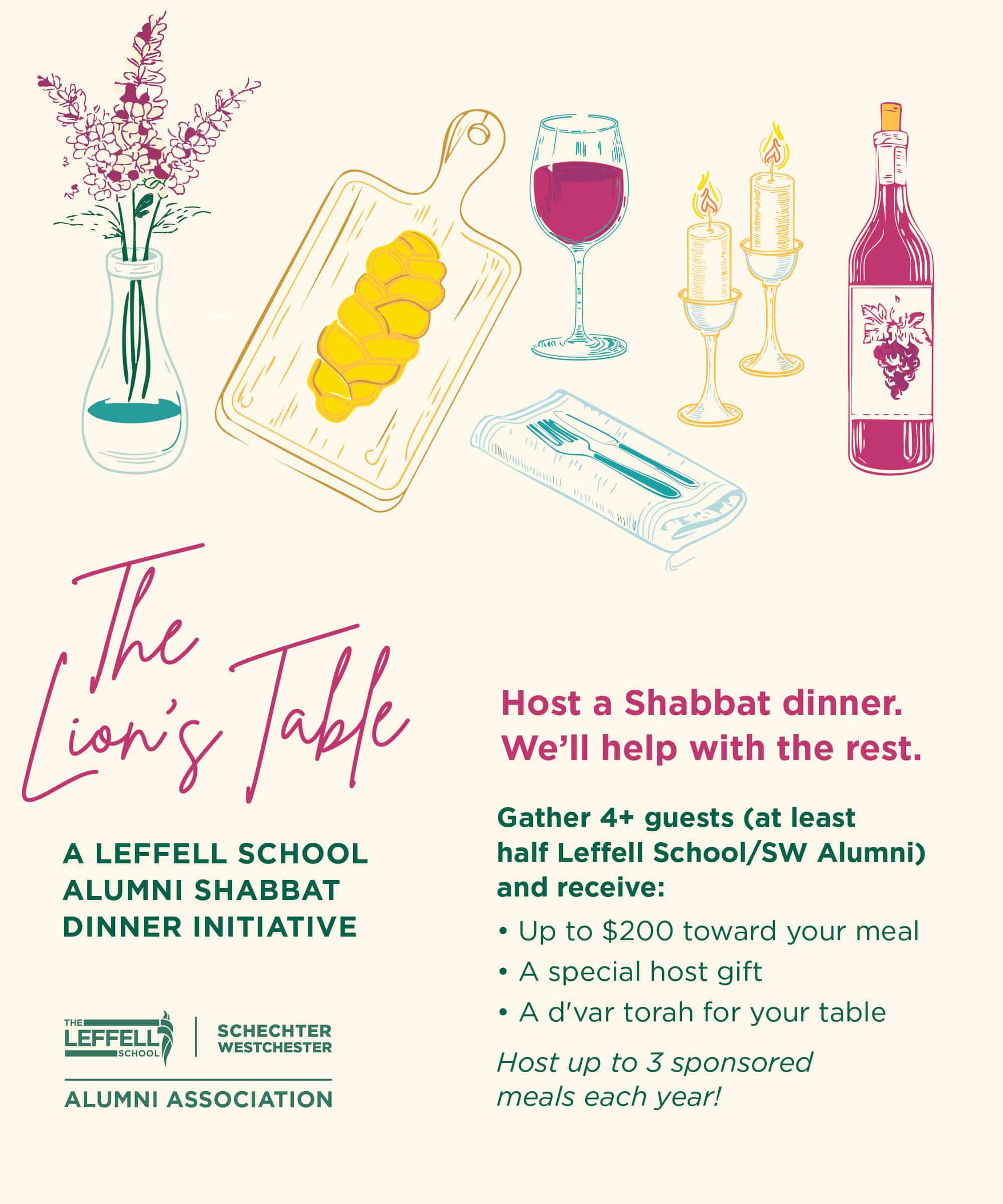 The Lion's Table Shabbat Dinners